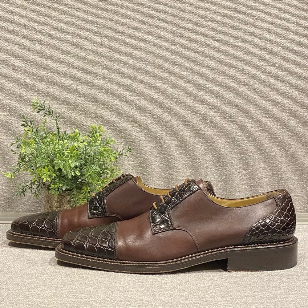 Julio Blanco Croc And Leather Dress Shoes